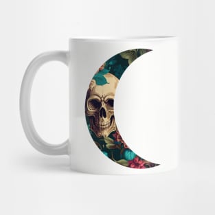 Floral Skull Moon Mug